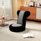 Comfy Floor Gaming Chair with Reclining Backrest and Headrest